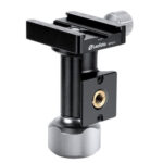 Leofoto MPG-1 2-weg kantelkop rechtop gemonteerd met Arca-Swiss-klem en 3/8-inch statiefaansluiting.