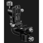 Leofoto-2-way-panheads-PG-2-Gimbal-3 Leofoto PG-2 2-weg kantelkop zijaanzicht half ingeklapt om de compacte transportstand te tonen.