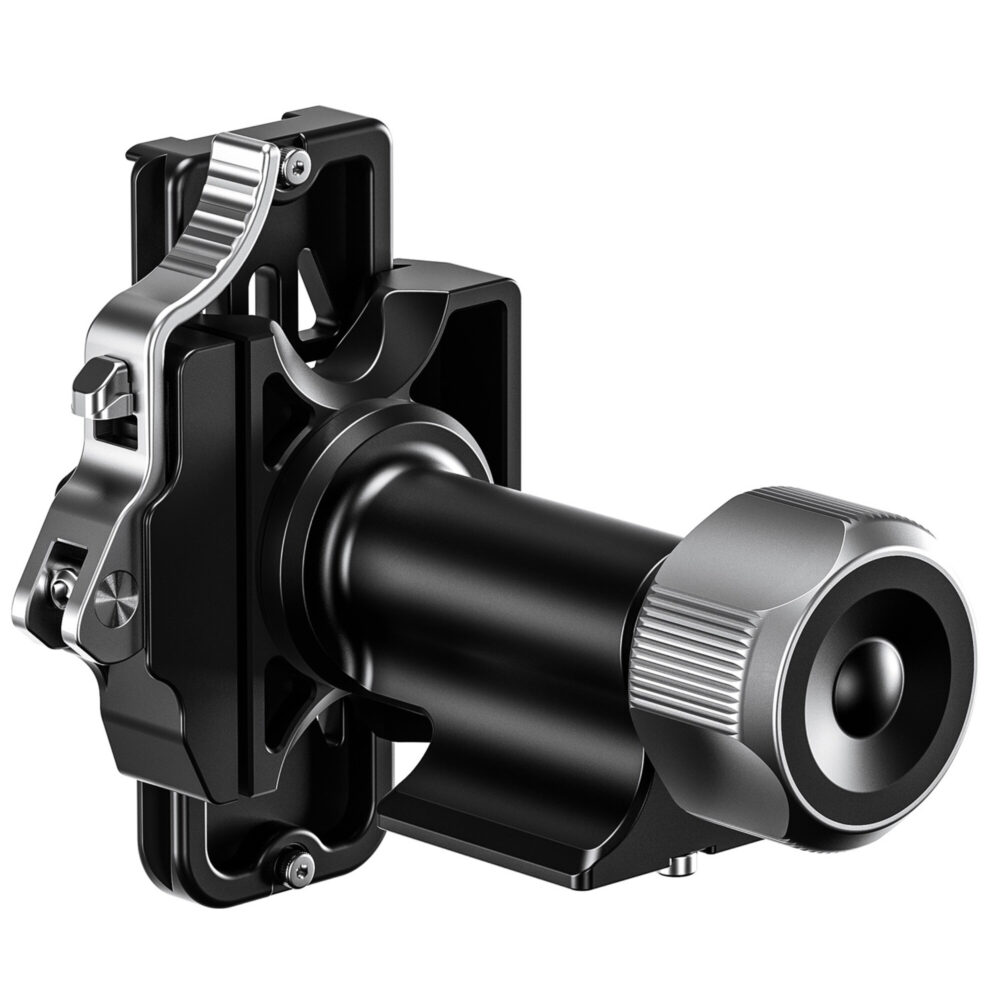 Leofoto MPG-01L 2-weg kantelkop zijaanzicht met grote vergrendelknop en compacte gimbal-constructie.