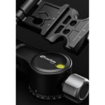 Leofoto-2-way-panheads-PG-2S-Gimbal-12 Leofoto PG-2S 2-weg kantelkop detailweergave van basis met geïntegreerde waterpas en panoramaskala.