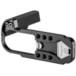 Leofoto LPF-X half cameragrip onderaanzicht met uitgefreesde Arca-Swiss sleuven, anti-twist uitsparingen en montagepunt.