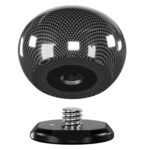 Leofoto CHG-01 knop onderzijde van carbon knop met zichtbaar bevestigingspunt boven de adapterplaat met schroefdraad.