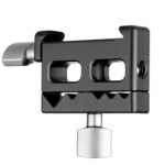 Leofoto DA-1 kabelklem bovenaanzicht met vijf openingen voor kabelgeleiding en gekartelde grip voor stevige vergrendeling.