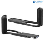 Leofoto handgreep voor Nikon Z fc bovenaanzicht van losse cameragreep met lange bodemplaat en 1/4-inch schroef.