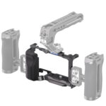 Leofoto ZV-E10 cameracage met los getoonde bovenhandgreep en zijhandgreep als optionele accessoires.