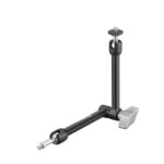 Leofoto AM-4 Scharnierende Arm in L-vorm uitgeschoven met kogelkop en vergrendelknop voor flexibele positionering van accessoires.