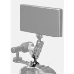 Leofoto AM-8-7 scharnierende arm gebruikt in AM-8 modulaire arm om monitor en microfoon op camera-rig te bevestigen.