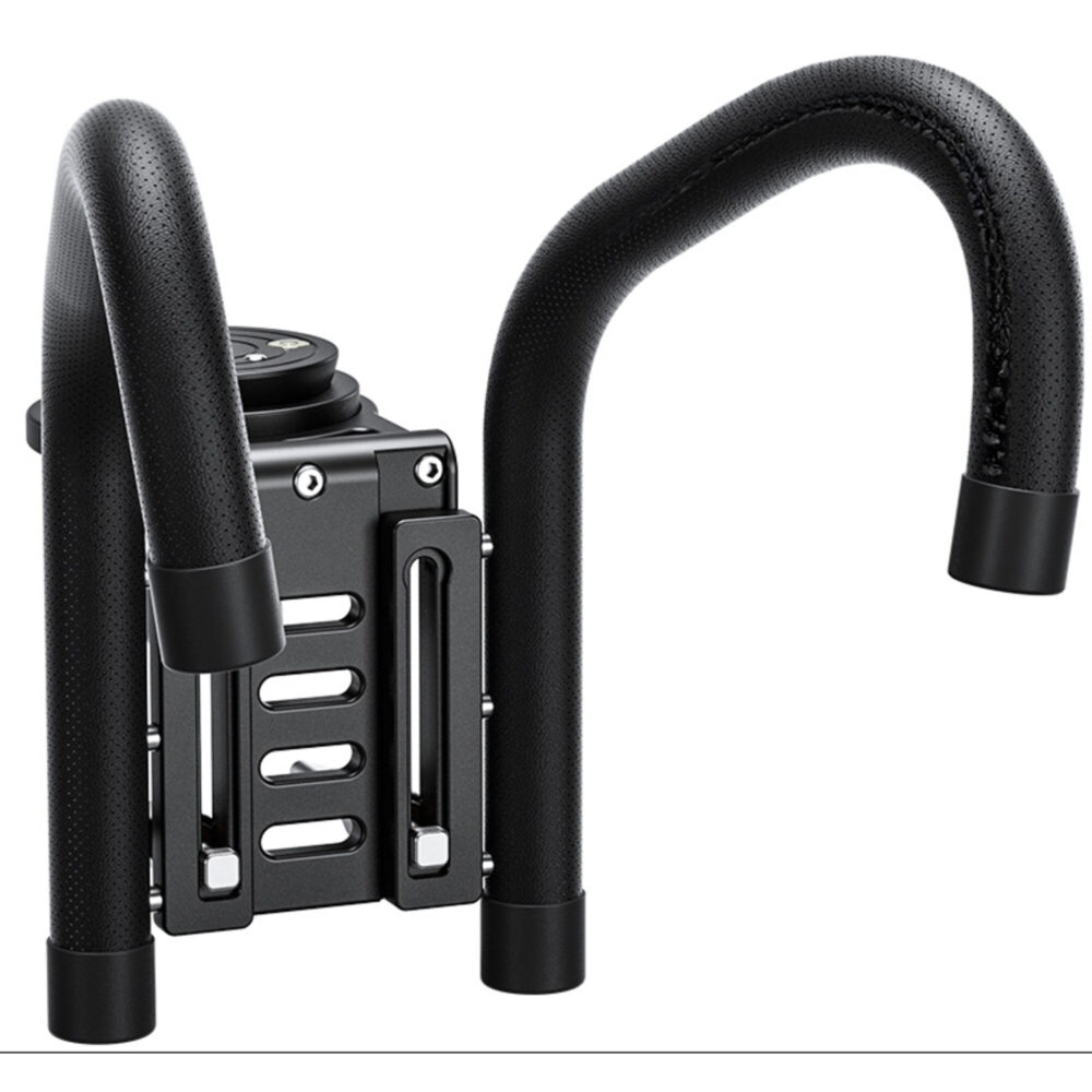 Leofoto WN-03 Raamstatief detailaanzicht van montageblok met grote ergonomische draaiknoppen