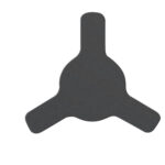 Leofoto-Tripod-A200-Ground-Spike-2 Leofoto A200 Statief Grondpen metalen driehoekige handgreep op witte achtergrond voor aandrukken van de pen