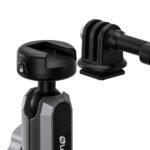 Leofoto LAC-04 Zuighouder close-up van bovenste kogelkop met afneembare actioncam-adapter
