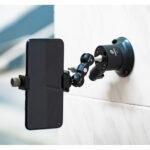 Leofoto SC-01 Statief KIT smartphonehouder met scharnierarm op zuignap bevestigd aan gladde wand