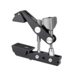 Leofoto MC-80 Klemstatief open multifunctionele klem met brede voetplaat en sterke metalen hefarm voor zware camera’s.