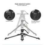 Leofoto LVF-163C + BV-15 Videostatiefset illustratie van de beenverstelling met verschillende spreidstanden.
