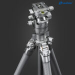 Leofoto LG-284C Tripod detail van de middenzuil en statiefkop-aansluiting.