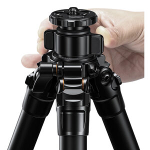 Leofoto LG-284C Tripod close-up van de statiefkop/spider met Q-vormige montage en hendelklem.