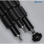 Leofoto LG-324C Tripod close-up van verwisselbare statiefvoeten met RVS spikes en rubberdoppen