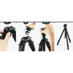 Leofoto LG-324C Tripod stappenbeeld met montage en verstellen van poten, kop en hoogte