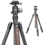 Leofoto LX-254CT Tripod close-up van XB-32 kogelkop met panoramaschaal en frictieregeling.