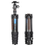 Leofoto LX-255CT Tripod detail van statiefschouder en vergrendelingen.