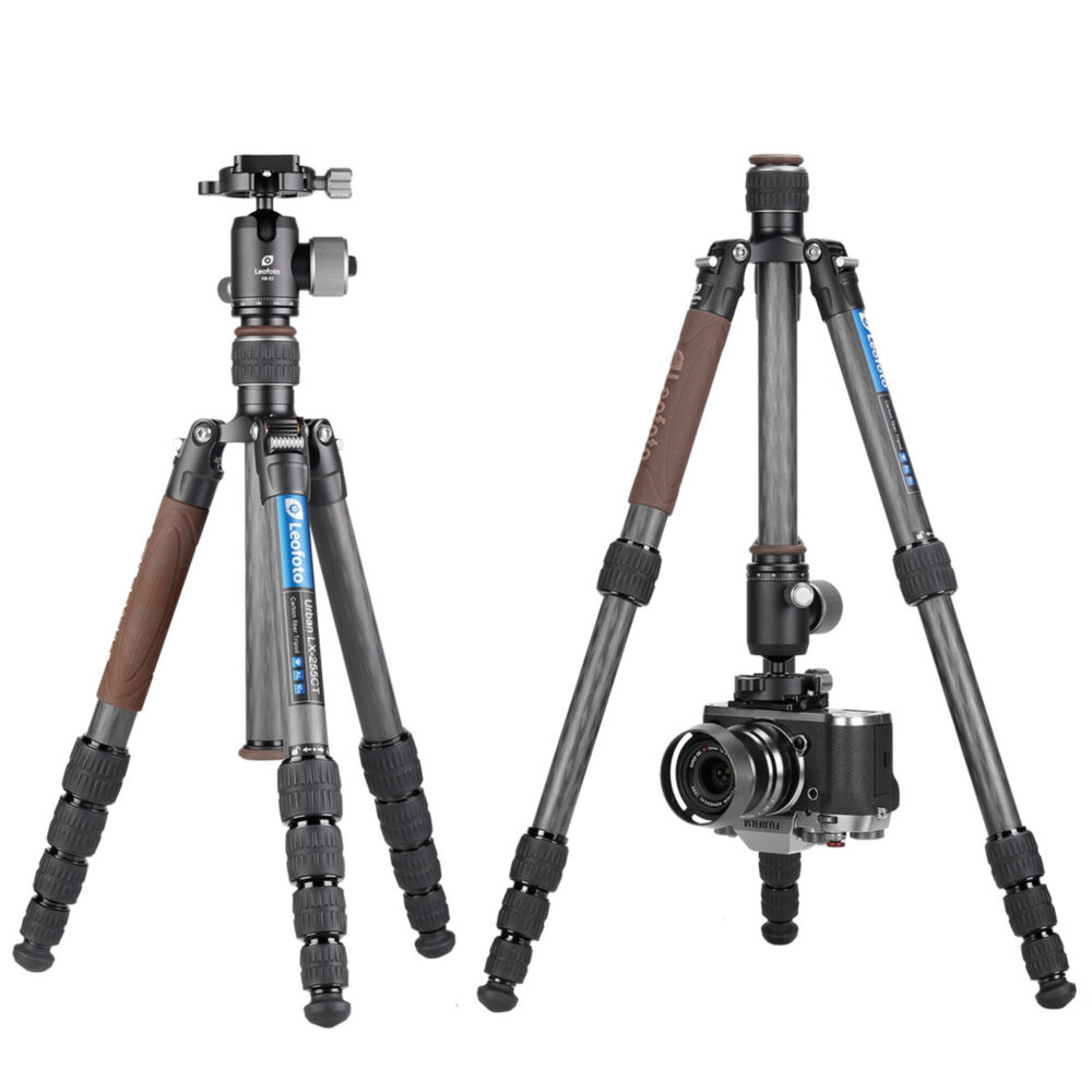 Leofoto LX-255CT Tripod poten in brede hoek voor lage stand en macro.