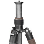 Leofoto LX-284CT Tripod close-up van middenkolomklem en draaivergrendelingen.