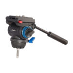 Leofoto VT-10+LF-60 Tripod VT-10 videokop los weergegeven met schuif‑snelkoppelplaat.