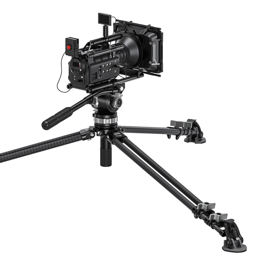 Leofoto LVC-193 Tripod lage stand met grondspreider voor bodemdichte opnamen.