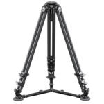 Leofoto LVC-193 Tripod vooraanzicht met midden-spreider en dubbele buispoten.