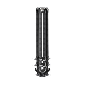 Leofoto LVC-253C Tripod opgevouwen met ingeschoven poten voor transport.