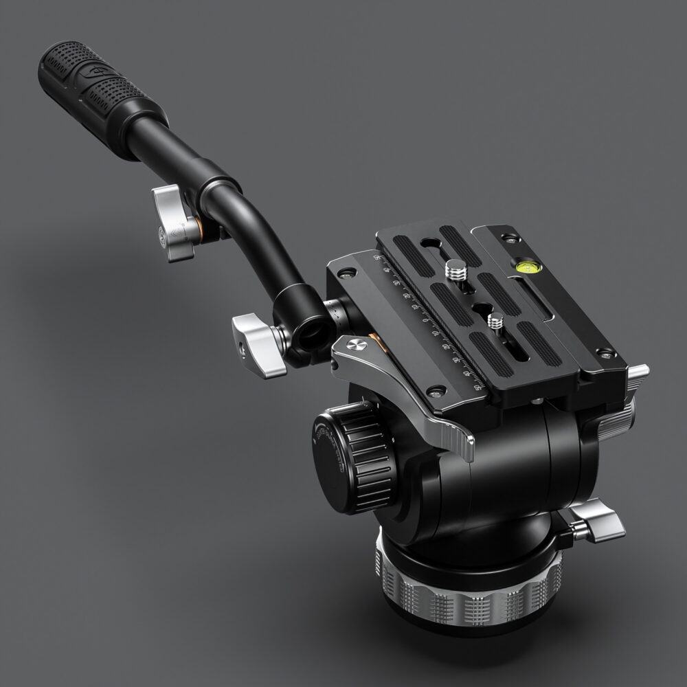 Leofoto LVC-253C Tripod close-up van BV-20 videokop met pan- en tilthendel.