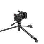 Leofoto LVC-253C Tripod lage-stand configuratie met spreider en lange panhendel.