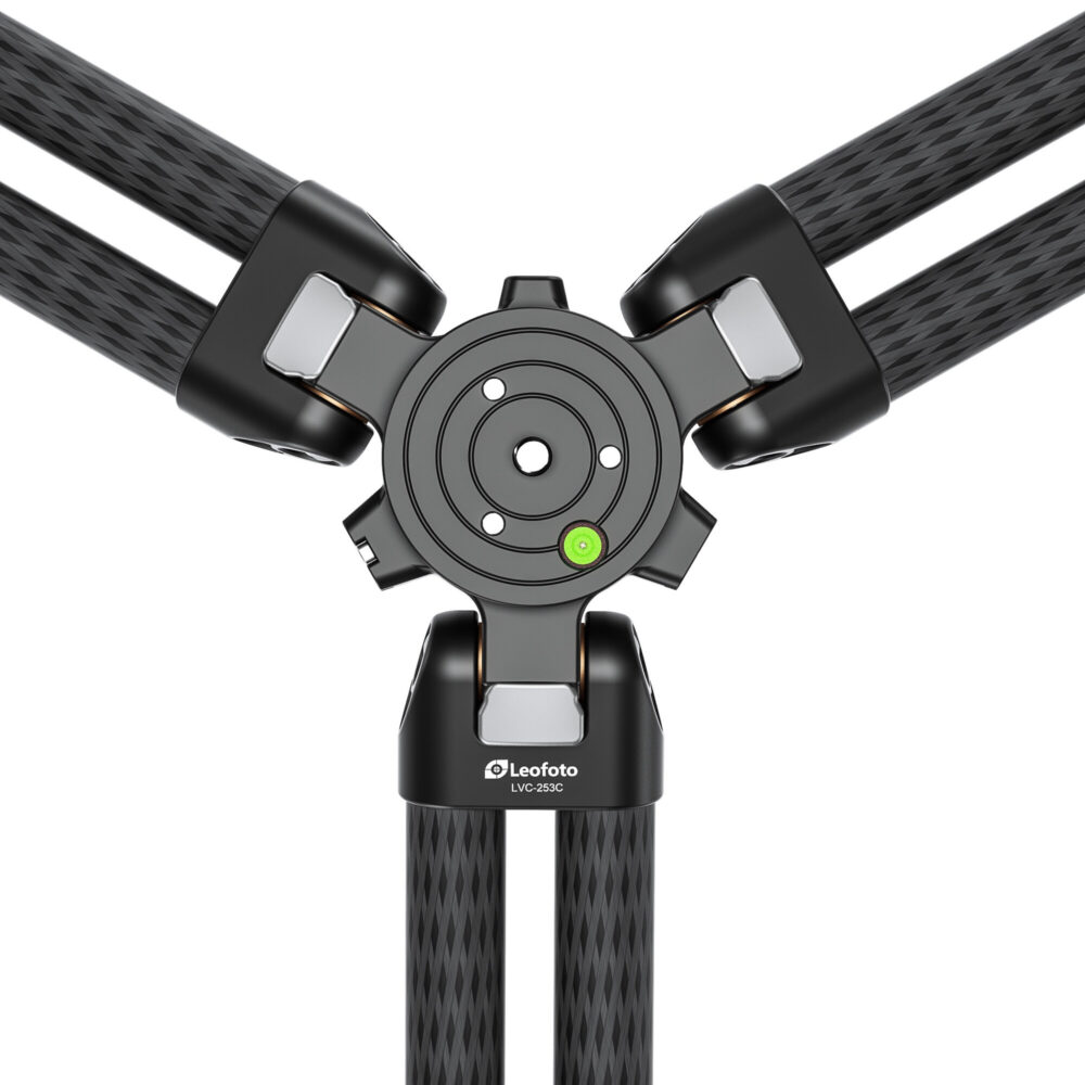 Leofoto LVC-253C Tripod cine-rigopstelling voor dynamische bewegingen.