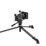 Leofoto LVC-253C Tripod detail van Arca‑Swiss 100mm snelkoppelingsplaat.