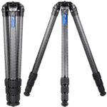 Leofoto LM-404CL Tripod detail van dikke carbon poten met draaivergrendelingen.