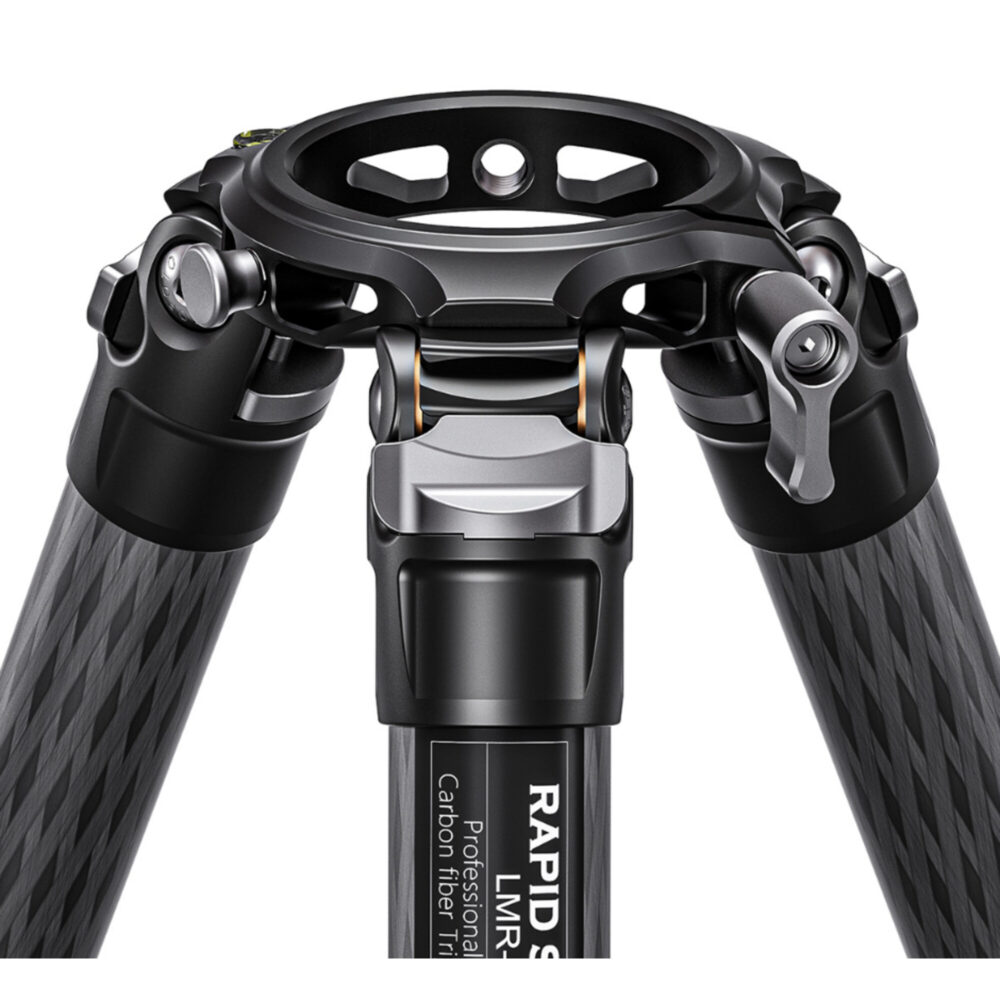 Leofoto LMR-364C Tripod apex met open 75mm bowl-opening zonder topplaat.