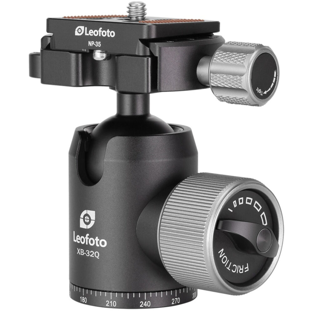 Leofoto LX-225CT Tripod carbon poten met draaivergrendelingen en rubbervoeten.