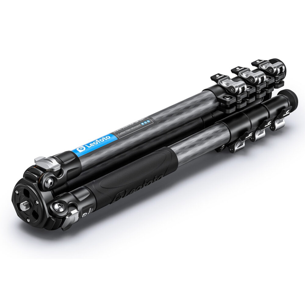 Leofoto LSR-324C Tripod frontaal met topplaat en 3/8'' schroefdraad.