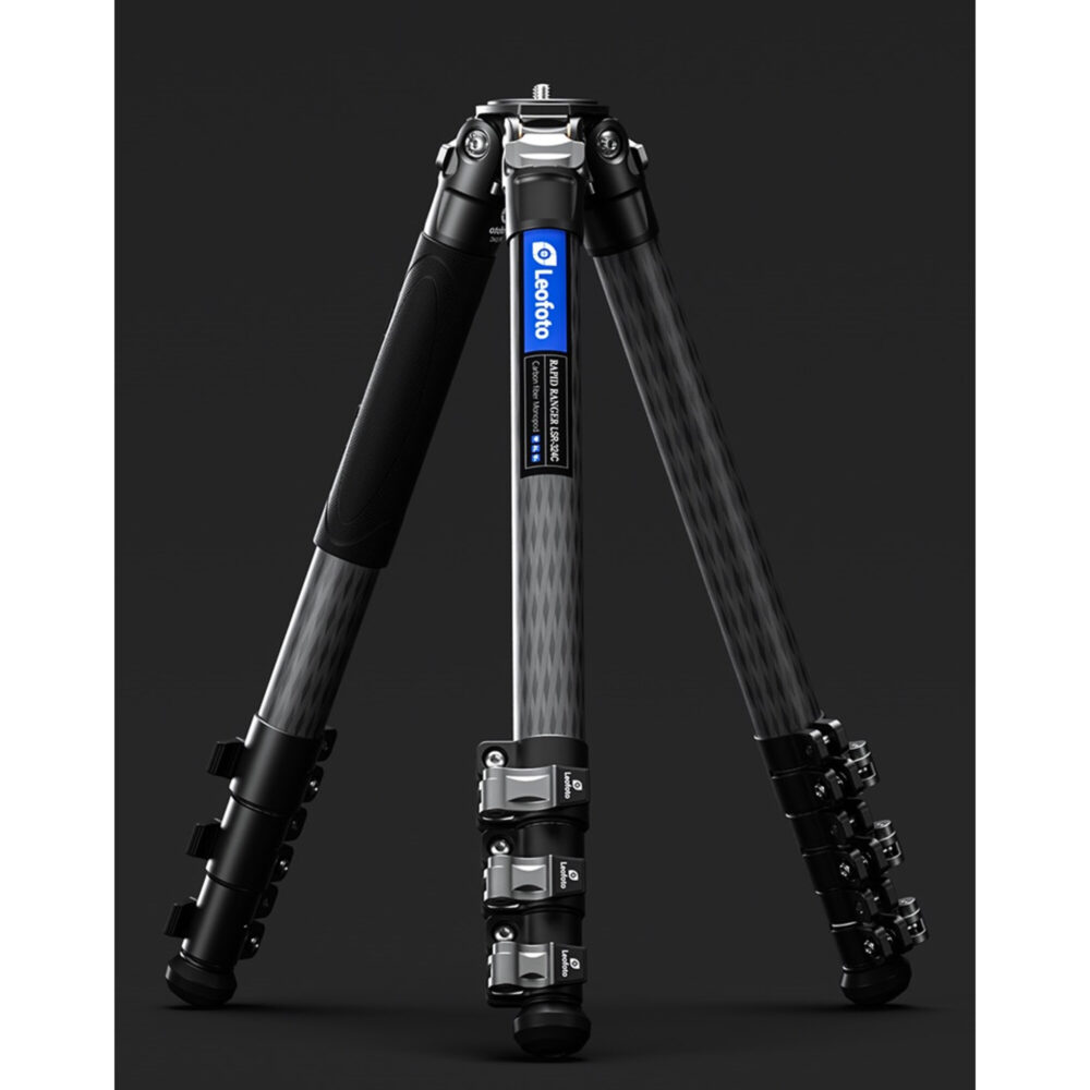 Leofoto LSR-324C Tripod lage stand met wijd gespreide poten voor macro.