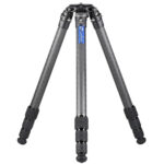 Leofoto LM-324C Tripod close-up van carbon statiefpoten met draaivergrendeling en rubber/spike-voeten.
