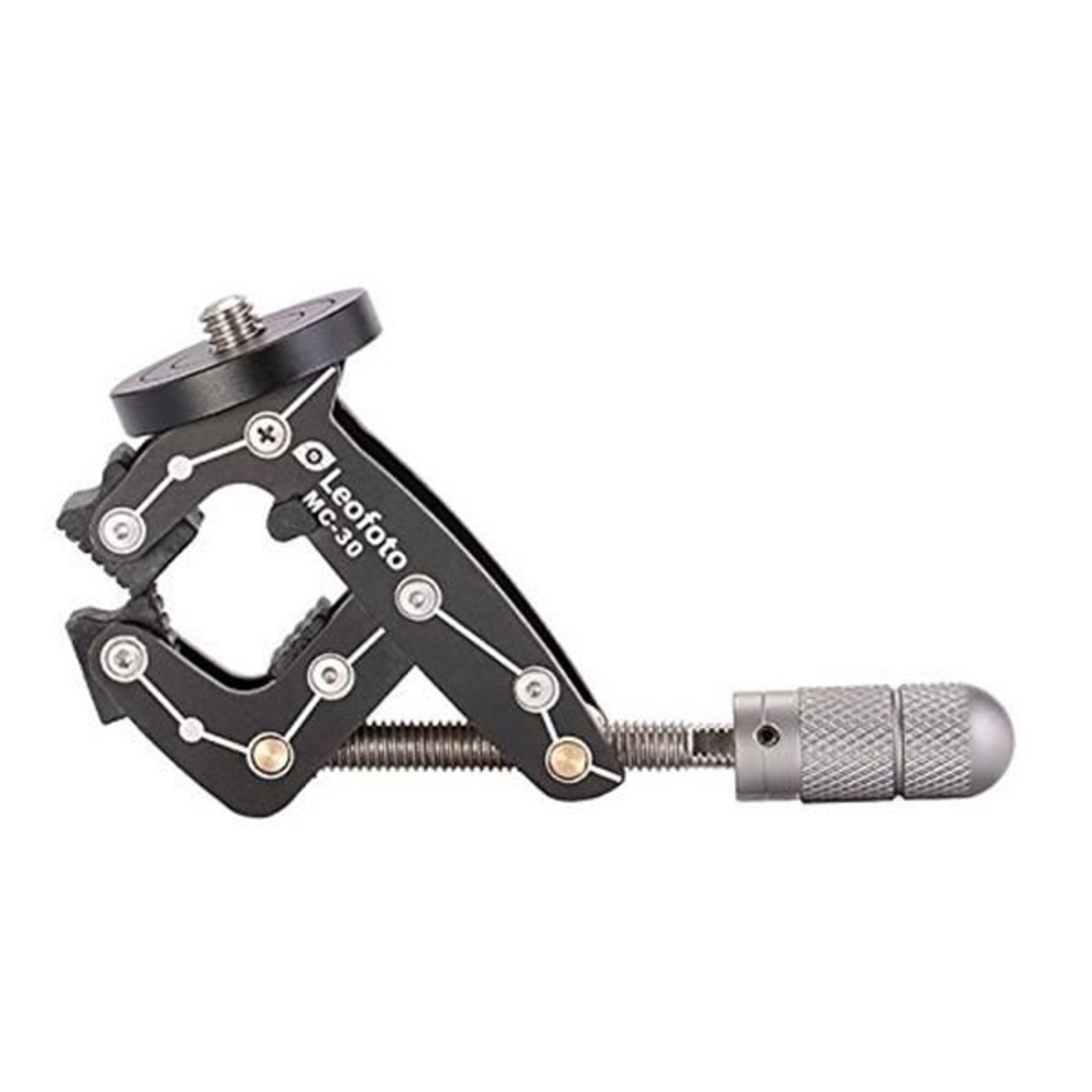 Leofoto MC-30 Klemstatief met 1/4-inch cameraskroef voor stevige montage tot 2 kg. Voor 23:59 besteld, binnen 48 uur in huis.