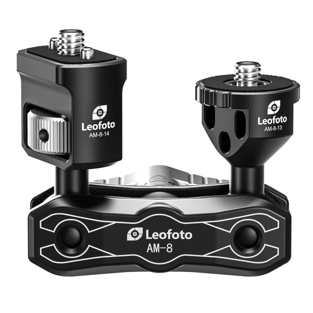 Leofoto AM-8 Kit Scharnierende Arm met AM-8 Main Body en twee gemonteerde AM-8-13 en AM-8-14 scharnieren