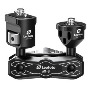Leofoto AM-8 Kit Scharnierende Arm met AM-8 Main Body en twee gemonteerde AM-8-13 en AM-8-14 scharnieren