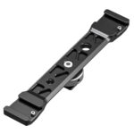 Leofoto AM-8-3 scharnierende arm close-up van aluminium dubbele flitsschoen met middenklem en montagegaten.
