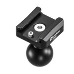 Leofoto AM-8-4 scharnierende arm close-up van cold-shoehouder op 18mm kogel voor montage in het AM-8 systeem.