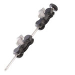 Leofoto AM-2L multi-scharnierende arm compacte Magic Arm met dubbele klemmen en 1/4 inch schroefdraad op witte achtergrond.