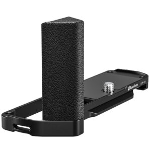 Leofoto LPP-S9 handgreep close-up van hoge rubberen grip op Arca-Swiss bodemplaat voor Panasonic Lumix S9.