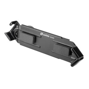 Leofoto IPC-300 tablethouder liggende zwarte aluminium tabletklem met rubberen pads voor veilige bevestiging.
