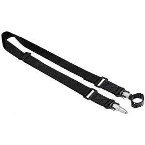 Leofoto Strap-22LS draagriem complete set met zwarte nylon riem, QD-1 snelkoppelingen en QDC-22 statiefbeenschelle 22mm.