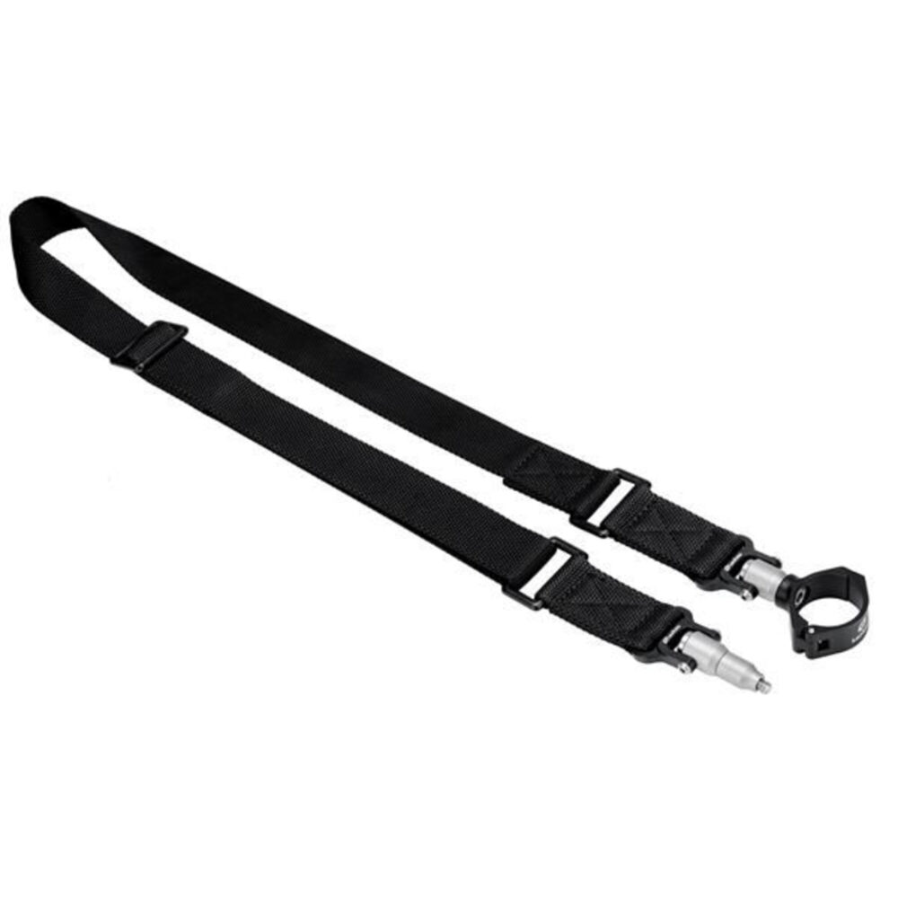Leofoto Strap-36LS draagriem zwarte verstelbare nylon draagriem met twee QD-1 snelkoppelingen en QDC-36 statiefbeenschelle 36mm.