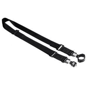 Leofoto Strap-40LM draagriem complete set met zwarte nylon riem, QD-1 sluitingen en QDC-40 statiefbeenschelle 40mm.